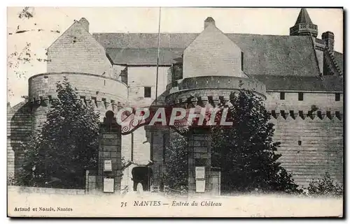 Cartes postales Nantes Entree du chateau