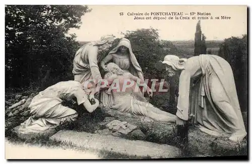 Ansichtskarte AK Calvaire de Pontchateau Station Jesus est depose de la croix et remis a sa mere