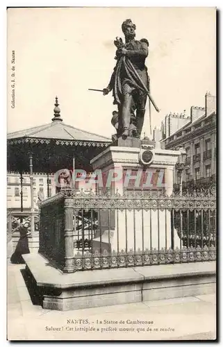 Cartes postales Nantes La sttaue de CAmbronne