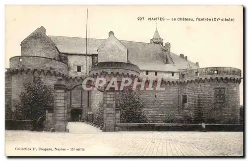 Cartes postales Nantes Le chateau Entree