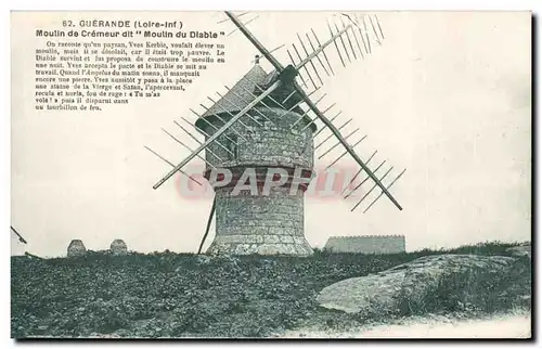 Guerande Cartes postales Moulin de Cremeur dit Moulin du diable Wind mill