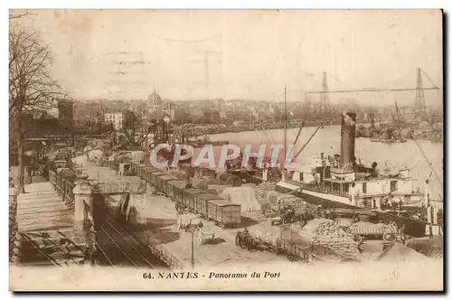 Ansichtskarte AK Nantes Panorama du port Bateau