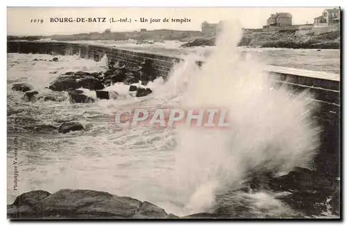 Cartes postales Bourg de Batz Un jour de tempete