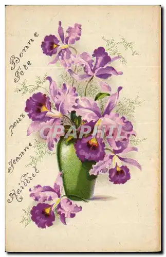 Fetes - Bonne Fete - Iris - Happy Birthday - Cartes postales