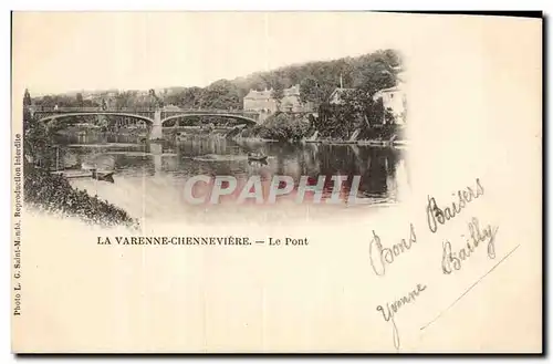 Ansichtskarte AK La Varenne Chenneviere Le pont