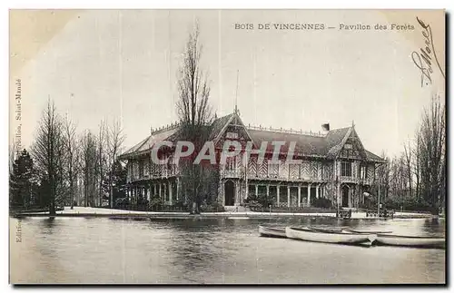 Cartes postales Bois de Vincennes Pavillon des forets