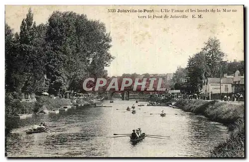 Cartes postales Bords de Marne Joinville le Pont L'ile Fanac et les bords de Marne vers le pont de Joinville