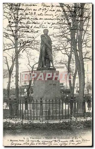 Vincennes - Statue de Daumesnil Cartes postales