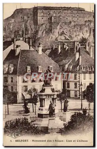 Belfort - Monument des 3 Sieges Lion Cartes postales