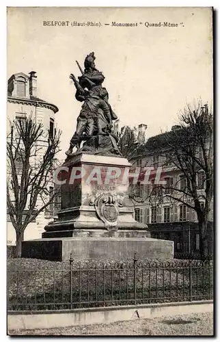 Belfort - Monument Quand Meme Ansichtskarte AK