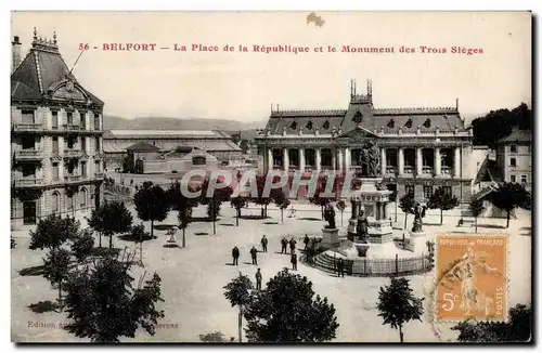 Belfort - La Place de la Reublique Ansichtskarte AK