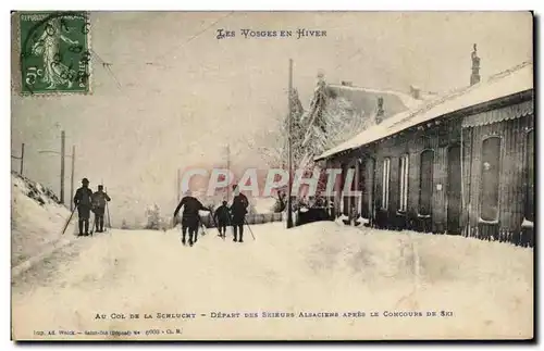 Les Vosges en Hiver - Au Col de la Sclucht - Le Skieur - Skiing - Ansichtskarte AK