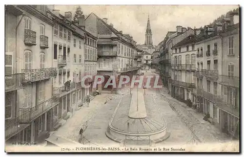 Ansichtskarte AK Plombieres les Bains Le bain romain et la rue Stanislas