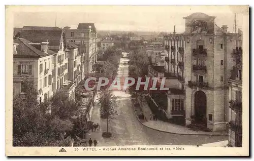 Cartes postales Vittel Avenue Ambroise Boulomie et les hotels