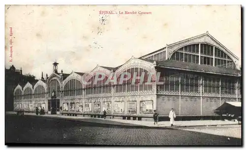 Cartes postales Epinal Le marche couvert