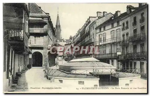 Ansichtskarte AK Plombieres les Bains Le bain romain et rue stanislas