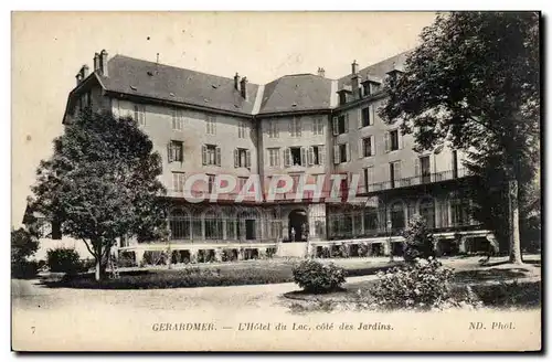 Gerardmer - L&#39Hotel du Lac - cote des Jardins - Cartes postales