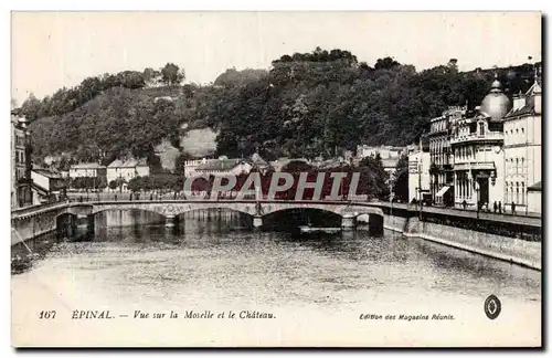 Epinal - Vue sur la Moselle et le Chateau - Cartes postales