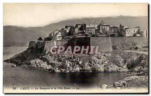 Corse - Haute Corse - Corsica - Calvi - Les Remparts et la Ville Haute - Ansichtskarte AK
