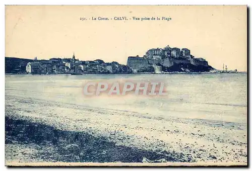 Corse - Haute Corse - Corsica - Calvi - Vue prise de la Plage - Cartes postales