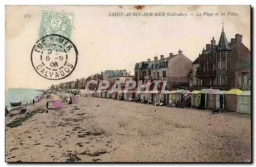 Cartes postales Saint Aubin sur Mer La plage et les villas