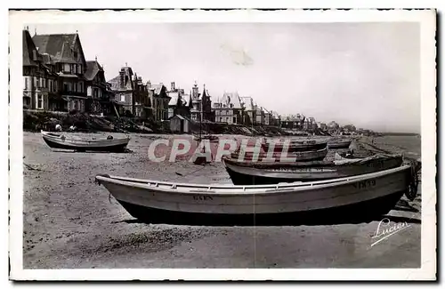 Cartes postales moderne Lion sur Mer Ensemble des villas sur la digue d&#39Hermanville a Lion Au fond les falaises de L