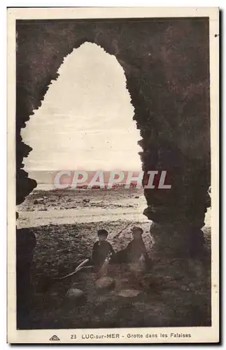 Ansichtskarte AK Luc sur Mer Grotte dans les falaises