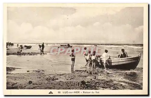 Cartes postales Luc sur Mer Retour du flot Enfants