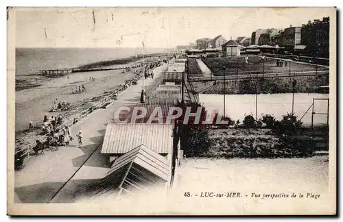 Cartes postales Luc sur Mer Vue perspective de la plage