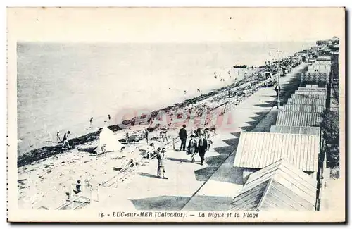 Cartes postales Luc sur mer Luc La digue et la plage