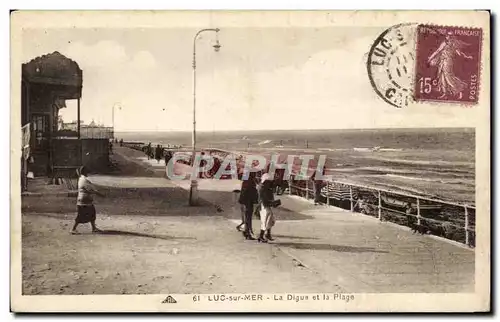 Cartes postales Luc sur mer La digue et la plage