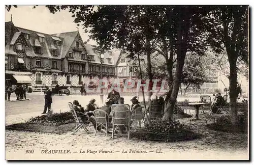 Cartes postales Deauville Plage fleurie La potiniere