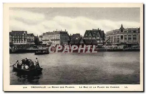 Cartes postales Trouville La reine des plages Le bac et la plage du casino