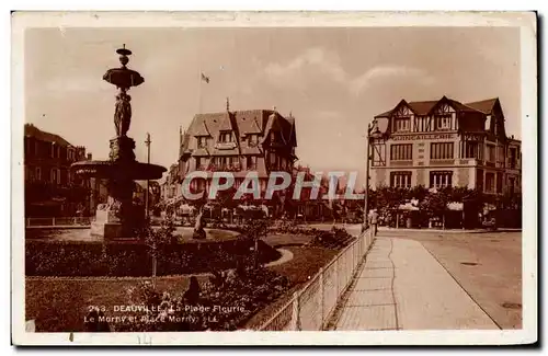 Ansichtskarte AK Deauville Plage fleurie Le Morny et Place Morny