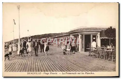 Ansichtskarte AK Deauville Plage fleurie La promenade sur les planches