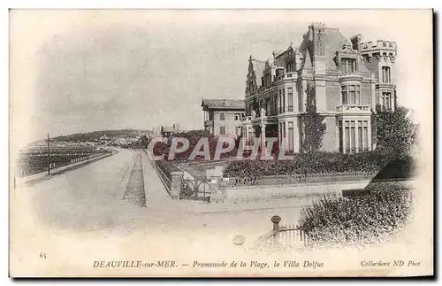 Cartes postales Deauville Promenade de la plage la villa Dolfus