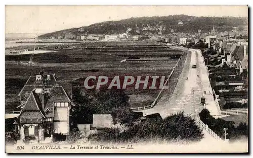 Cartes postales Deauville La terrasse et Trouville