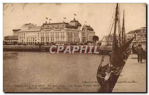 Cartes postales Trouville sur Mer Le quai Vallee et le casino