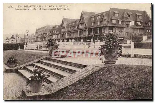 Deauville - Normandy Hotel et Boulevard Cornuche - Ansichtskarte AK