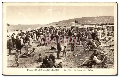 Deauville - La Plage - L&#39Heure du Bain - Ansichtskarte AK