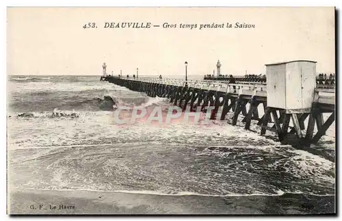 Deauville - Gros Temps pendant la Saison - Cartes postales