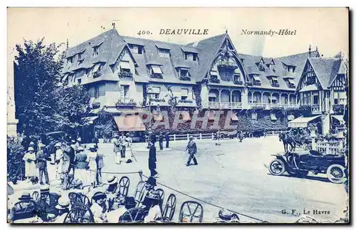 Deauville - Normandy Hotel - blue tint - Ansichtskarte AK