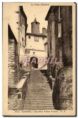 Cordes - Escalier Pater Noster - Cartes postales