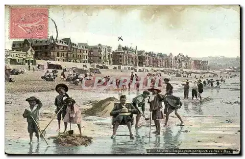 Mers - La Plage - enfants - Cartes postales