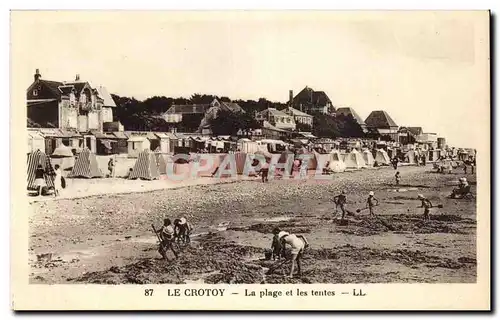 Le Crotoy - La Plage et les tentes - Cartes postales