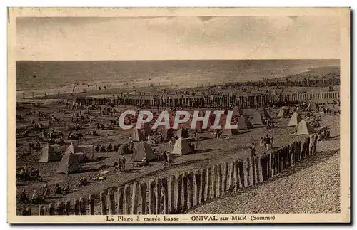 Onival sur Mer - La Plage a maree basse - Ansichtskarte AK