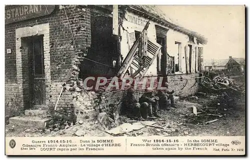 Le Village d'Herbecourt - Dans la Somme - Guerre 1914 1915 1916 - Cartes postales