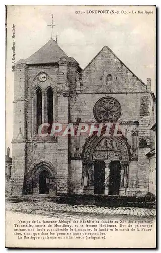 Longpont - la Basilique - Ansichtskarte AK