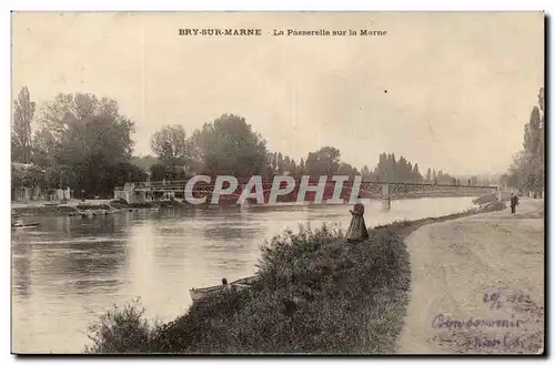 Bry sur Marne - La Passerelle sur la Marne - Cartes postales