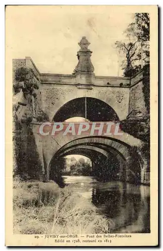 Cartes postales Juvisy sur Orge Pont des Belles fontaines Edifie en 1728 restaure en 1813